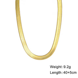 personality trend hip hop stainless steel clavicle chain titanium steel snake bone chain for men and women 18k gold jewelry