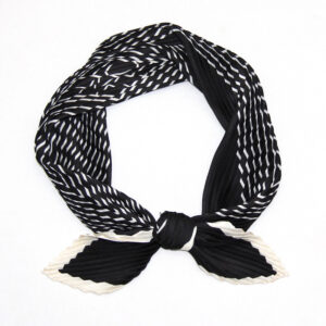 crumpled small silk scarf professional scarf women's fashionable and versatile cashew stripe print pleated small square scarf