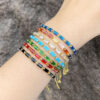 fashionable and versatile colored zircon bracelet ins niche design bracelet for women
