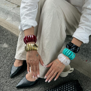 niche design special shaped resin gradient bracelet simple ins splicing elastic bracelet