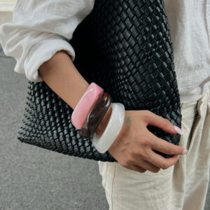 niche design polygonal translucent bracelet colorful macaron resin bracelet