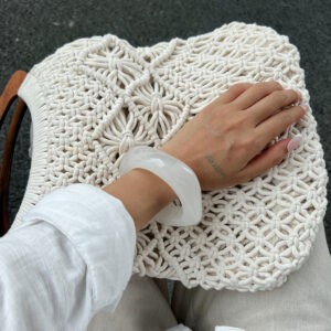 niche design polygonal translucent bracelet colorful macaron resin bracelet