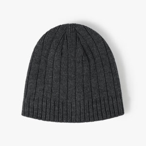 fashionable and versatile fine line knitted hat with thickened ear protection winter hat for young people