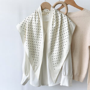 summer versatile waist tie with shirt, denim suit and shawl twill silk cool fashion triangle scarf