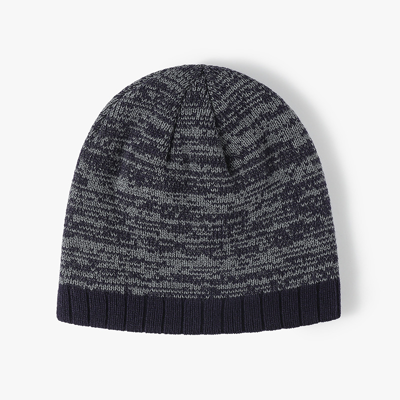 winter thick warm cross border ear protection large head circumference pullover knitted hat