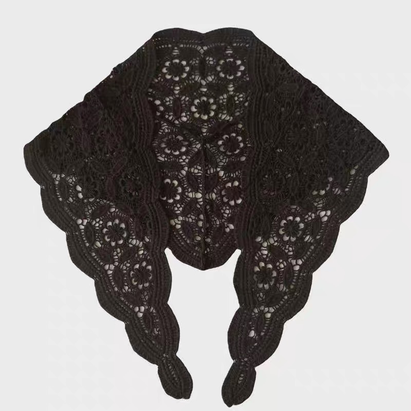 crochet hollow triangle scarf shawl fashionable and elegant spring and autumn versatile casual shoulder pad with small scarf