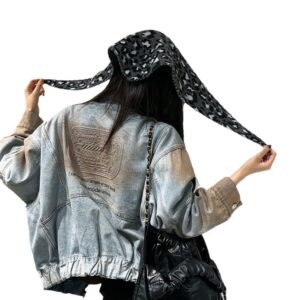 scarf new retro wool triangle scarf autumn and winter warm neck leopard jacquard neck scarf shawl