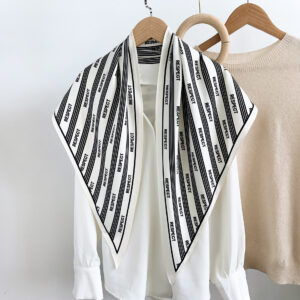 summer versatile waist tie with shirt, denim suit and shawl twill silk cool fashion triangle scarf