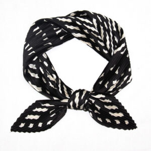 spring and summer thin pleated silk scarf for women professional versatile decorative neck scarf retro scarf