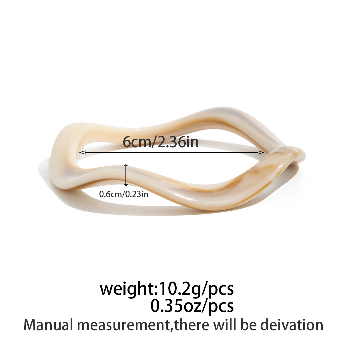 simple artistic retro wavy bracelet, irregular and special shaped elastic bracelet with design