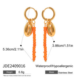 european and american stainless steel ceramic pearl earrings holiday style design creative earrings