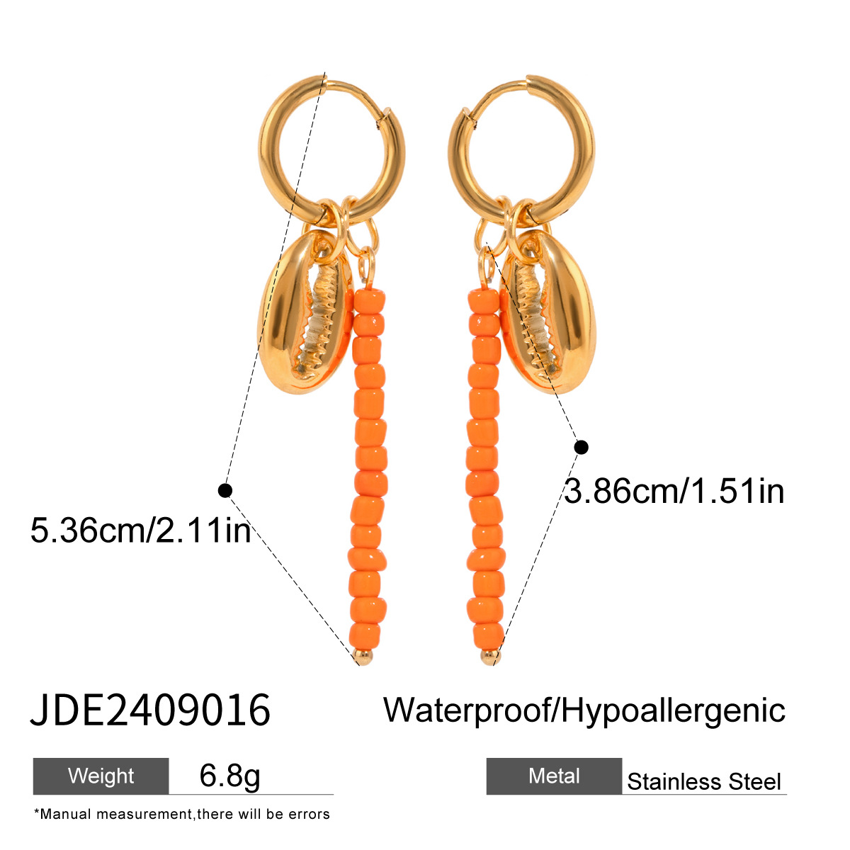 european and american stainless steel ceramic pearl earrings holiday style design creative earrings