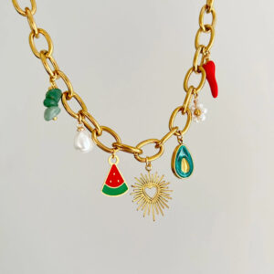 valentine's day necklace heart flower fruit pendant holiday new fashion jewelry