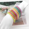 bohemian style stackable enamel paint rainbow tube bead bracelet diy cylindrical tube bracelet