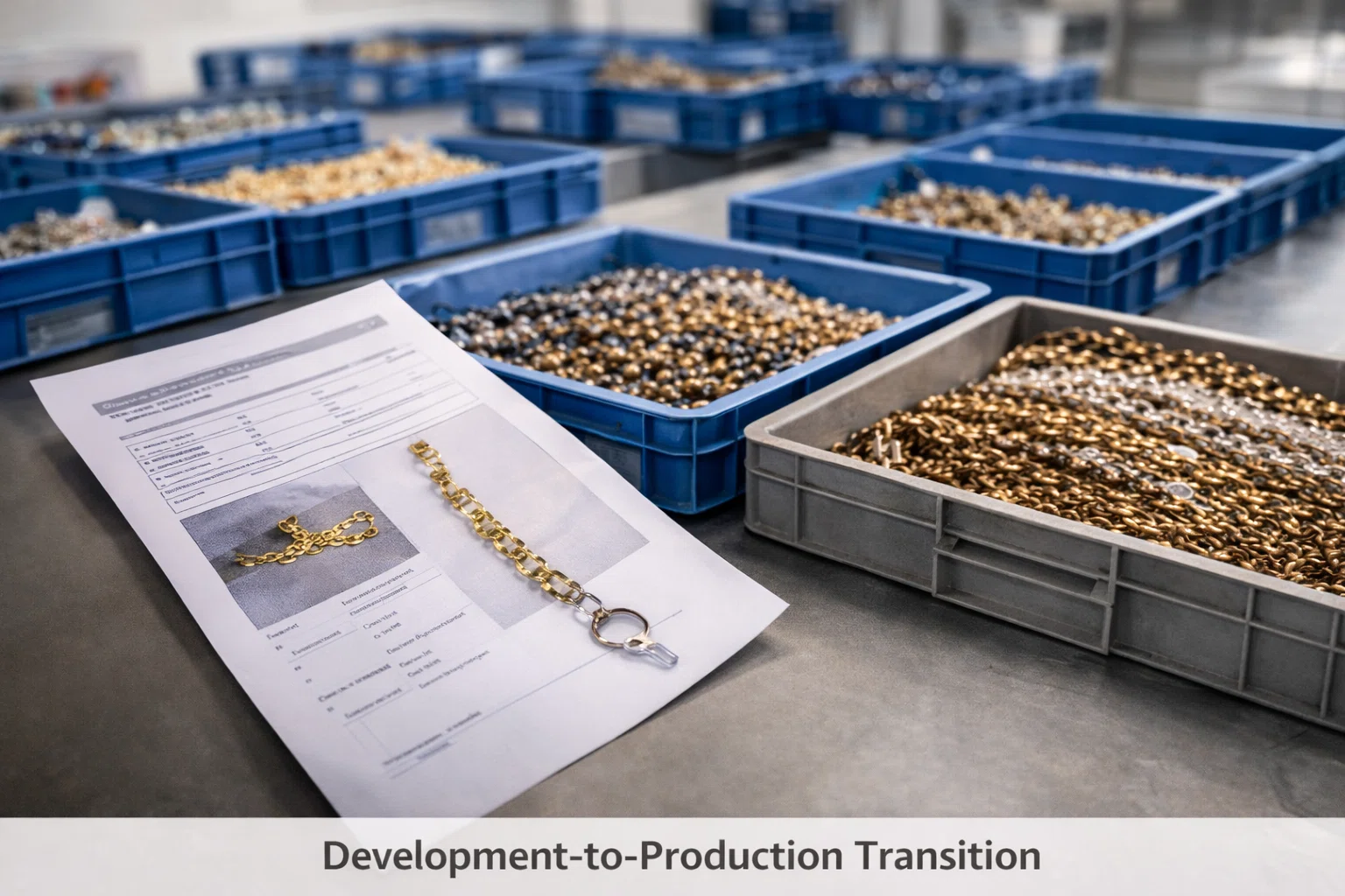 Smooth development-to-production transition for OEM ODM glasses chains manufacturing