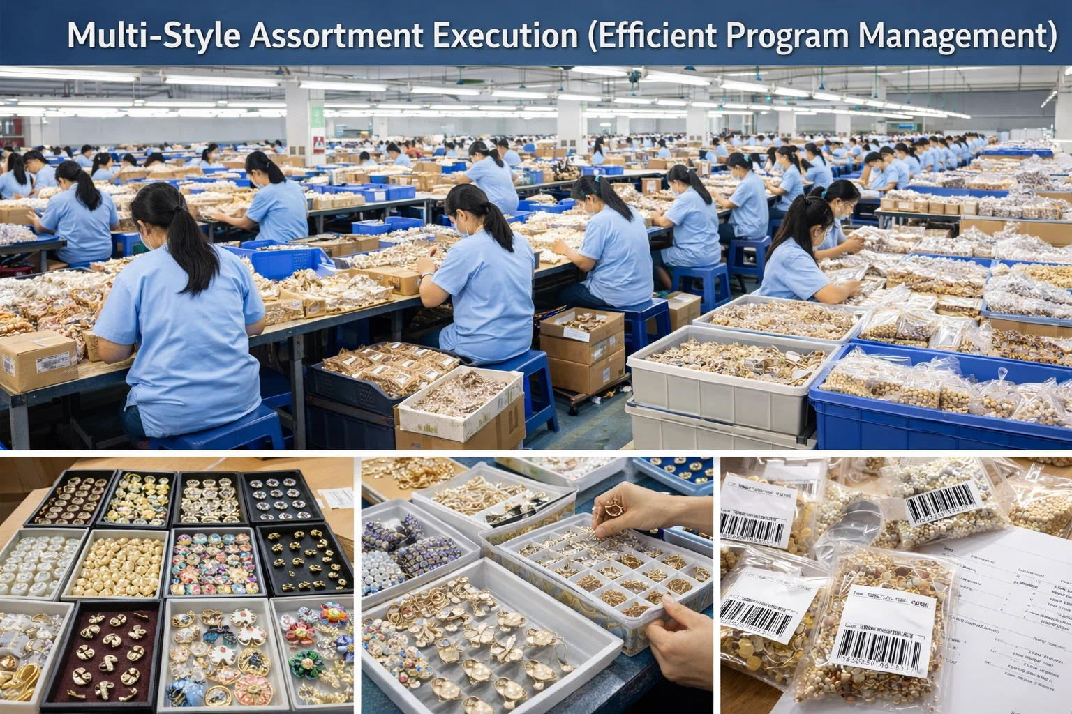 Multi-style wholesale fashion jewellery assortment execution with efficient program management for bulk B2B orders