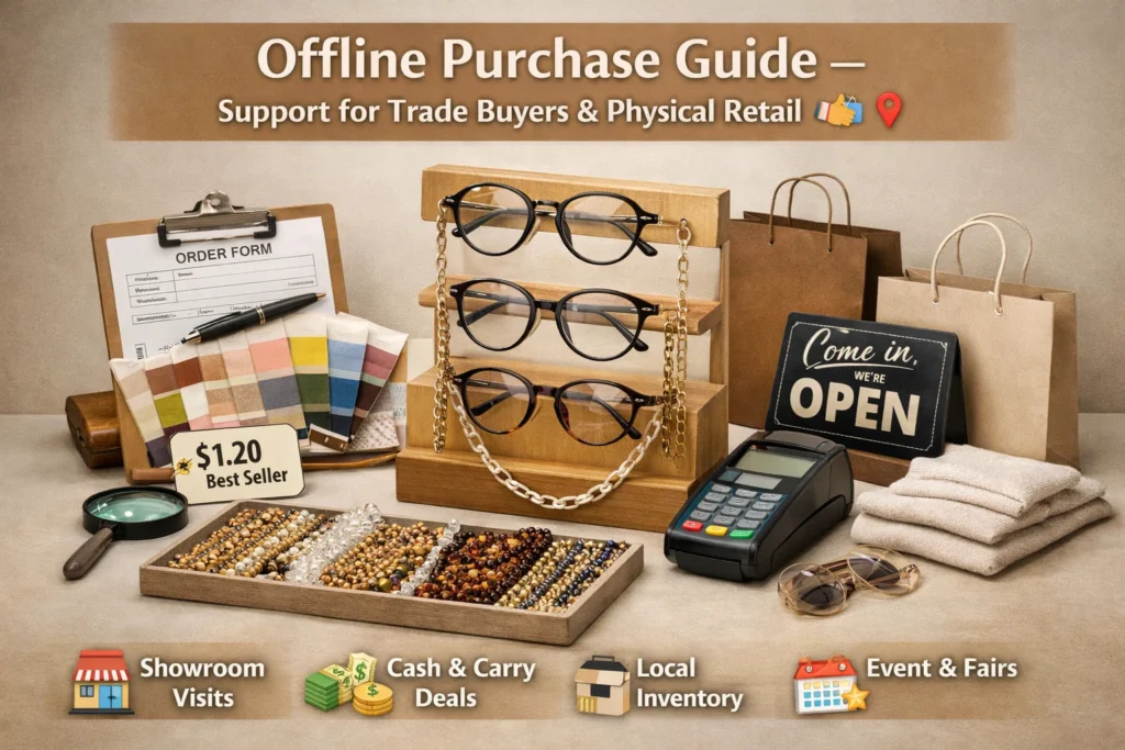 offline purchase guide trade buyers physical retail support