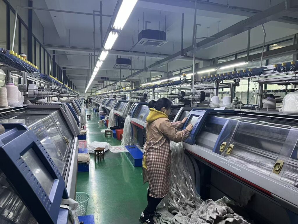 Scarf manufacturing facility supporting custom and private label production