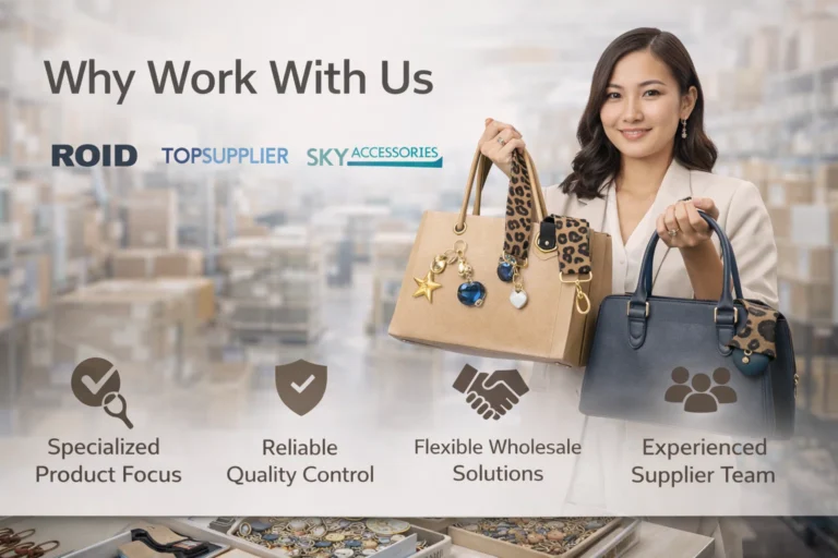 why work with us bag charms bag straps manufacturer