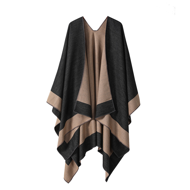 Woven and blanket style ponchos designed for layering, fashion retail and bulk wholesale programs